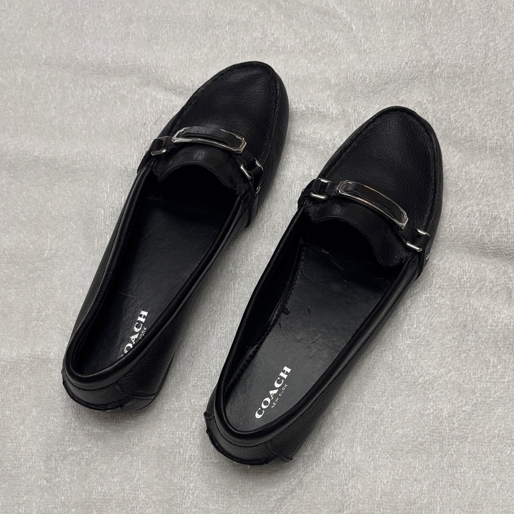 Coach Black Leather Women's Loafers